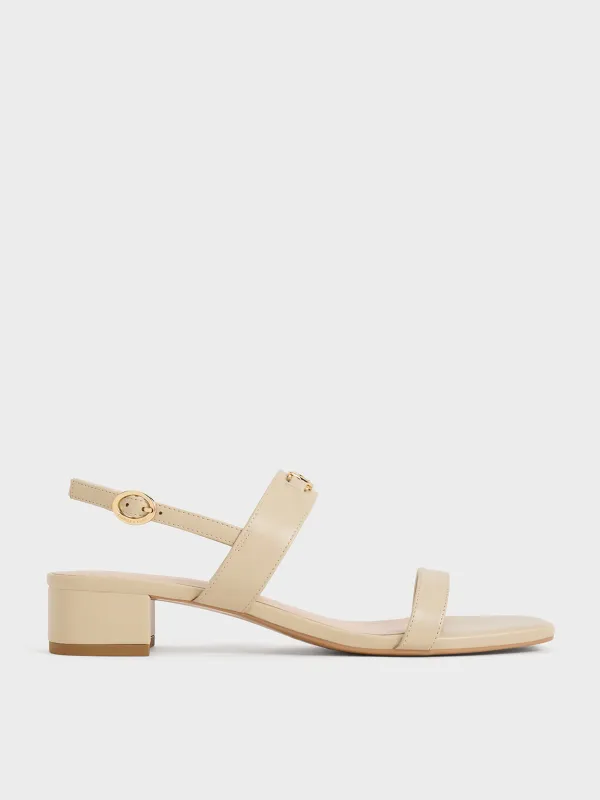Charles & Keith - Trifina Metallic-Accent Slingback Sandals sold by Charles & Keith