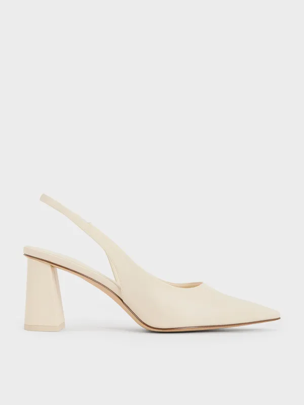 Charles & Keith - Teagan Trapeze Heel Slingback Pumps sold by Charles & Keith