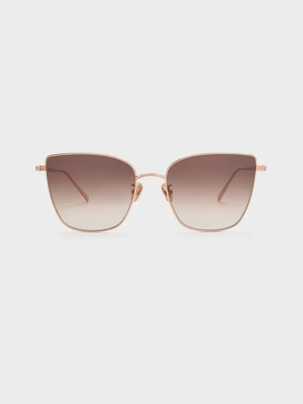 Charles & Keith - Livonia Crystal Square Sunglasses made by Charles & Keith