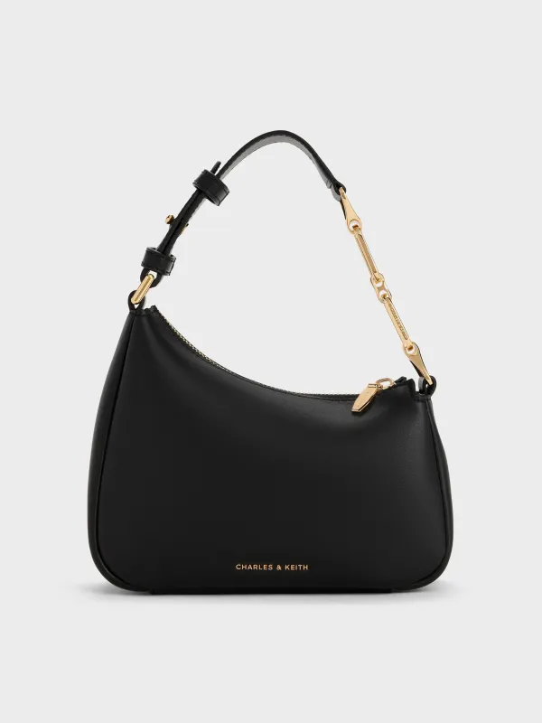 Charles & Keith - Mini Agatha Chain-Accent Shoulder Bag made by Charles & Keith