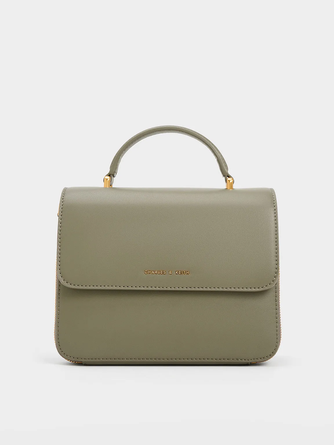 Charles & Keith - Octavia Front Flap Top Handle Bag sold by Charles & Keith