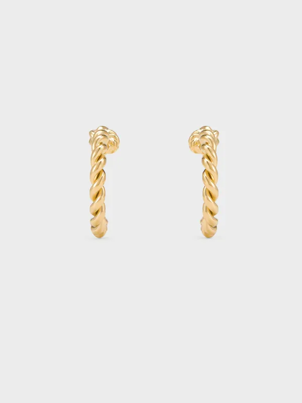 Charles & Keith - Sable Rope-Knot Hoop Earrings sold by Charles & Keith
