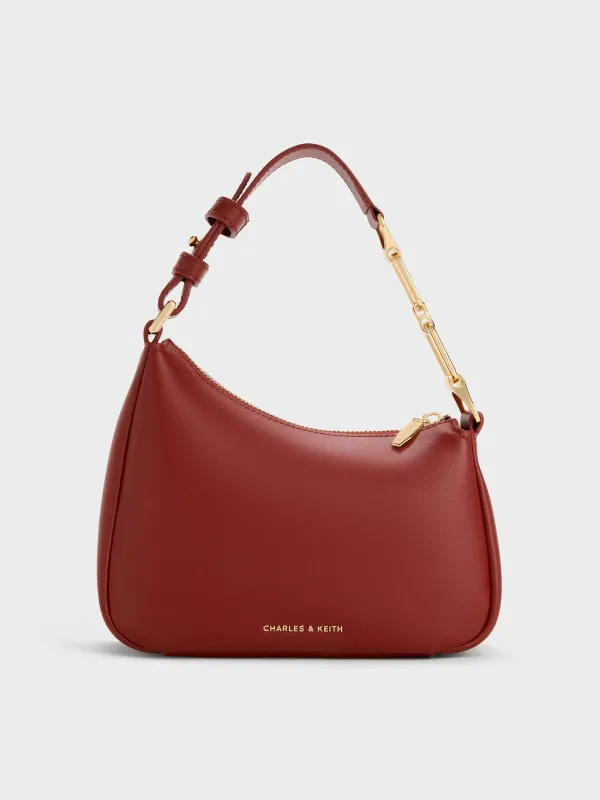 Charles & Keith - Mini Agatha Chain-Accent Shoulder Bag sold by Charles & Keith