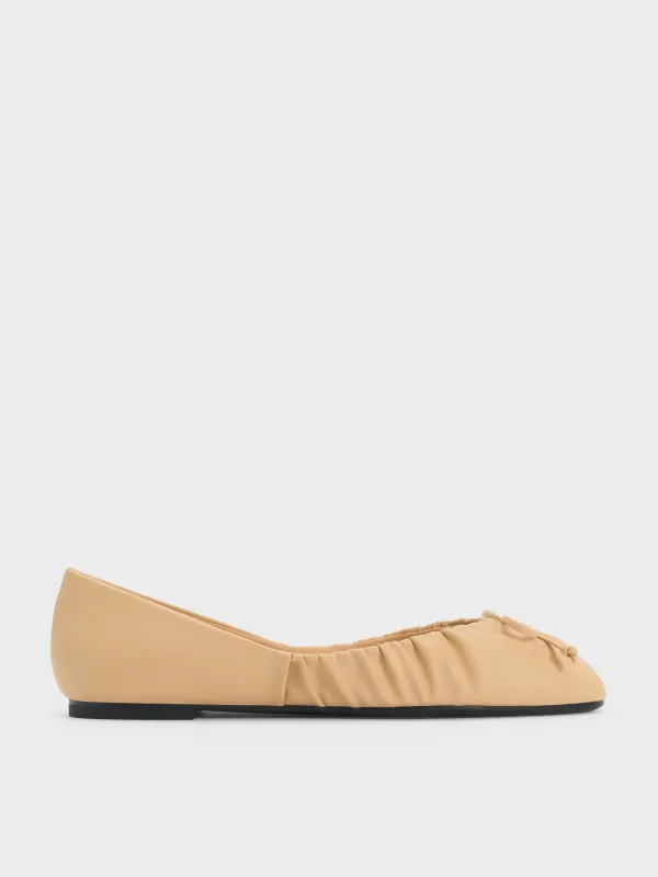 Charles & Keith - Ruched Bow Ballet Flats sold by Charles & Keith