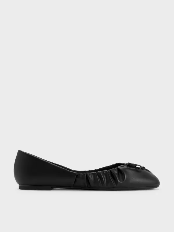 Charles & Keith - Ruched Bow Ballet Flats sold by Charles & Keith