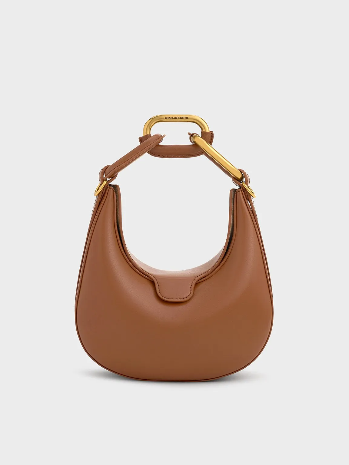 Charles & Keith - Mini Kora Chain-Link Moon Bag sold by Charles & Keith