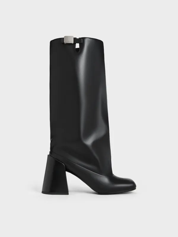 Charles & Keith - Robbie Platform Knee-High Boots made by Charles & Keith