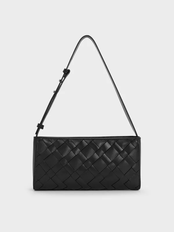 Charles & Keith - Ivette Woven Elongated Shoulder Bag sold by Charles & Keith