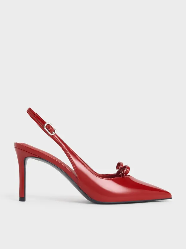 Charles & Keith - Patent Bow Slingback Pumps sold by Charles & Keith