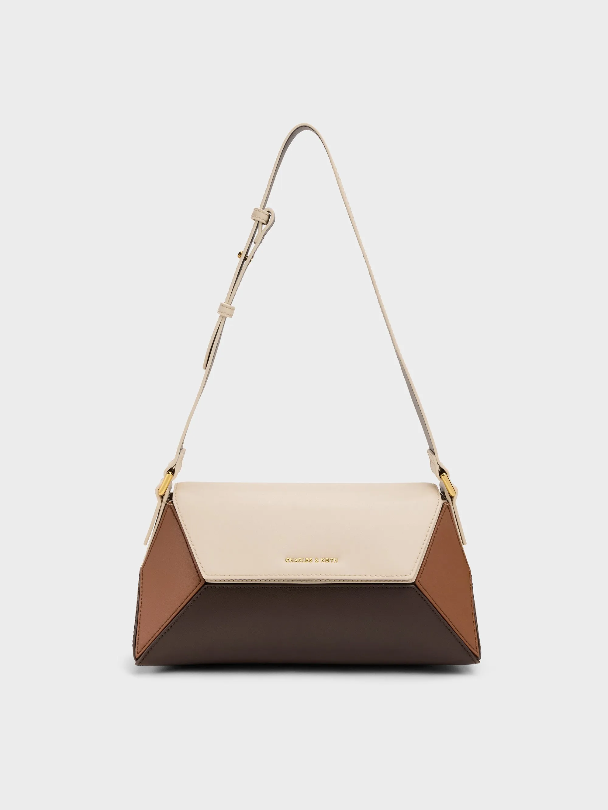 Charles & Keith - Nasrin Colourblock Geometric Shoulder Bag sold by Charles & Keith
