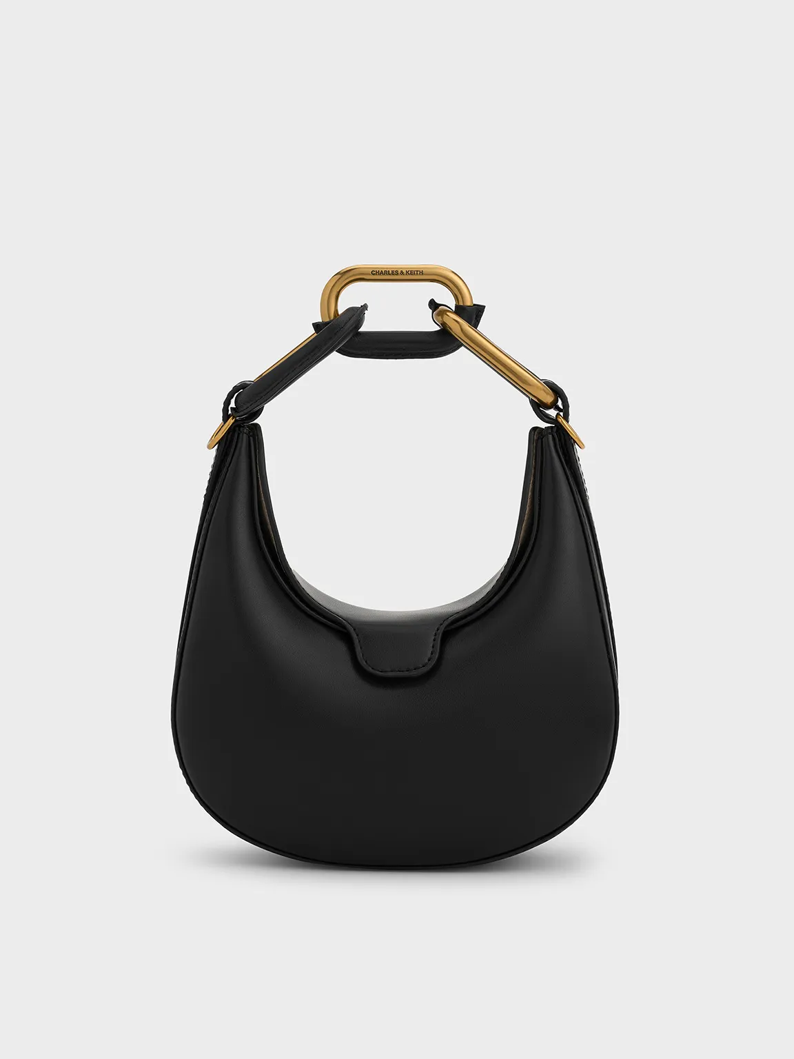 Charles & Keith - Mini Kora Chain-Link Moon Bag sold by Charles & Keith