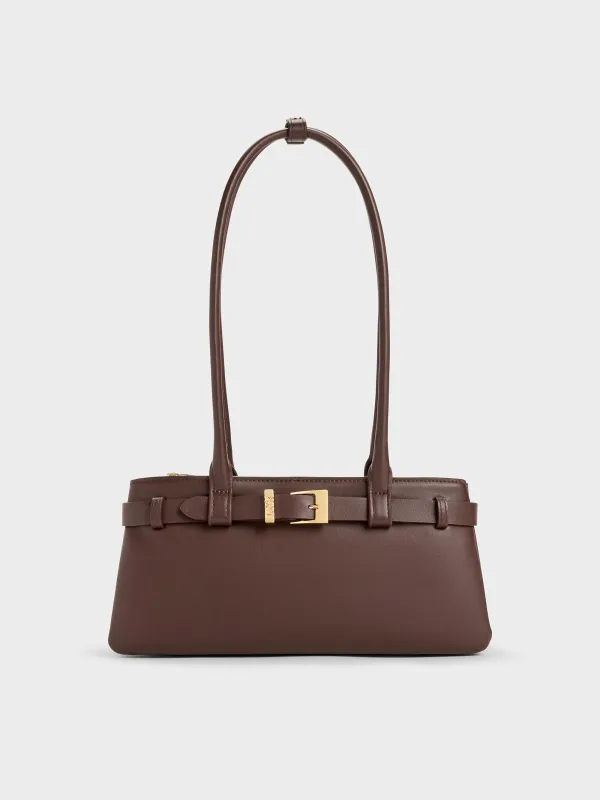 Charles & Keith - Jody Leather Belted Shoulder Bag made by Charles & Keith