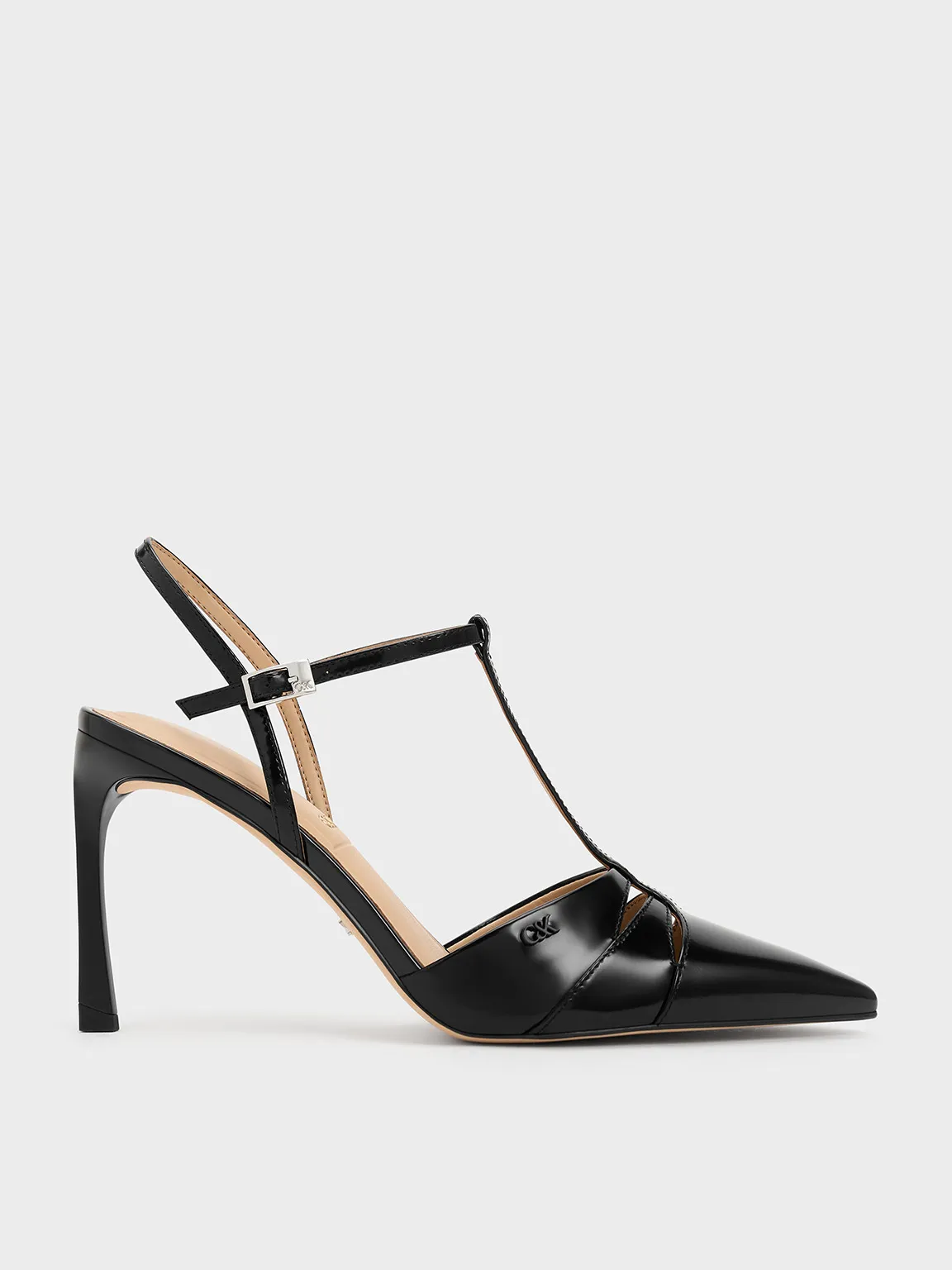Charles & Keith - Leather T-Bar Pointed-Toe Pumps sold by Charles & Keith