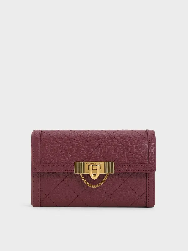 Charles & Keith - Tallulah Quilted Push-Lock Clutch sold by Charles & Keith