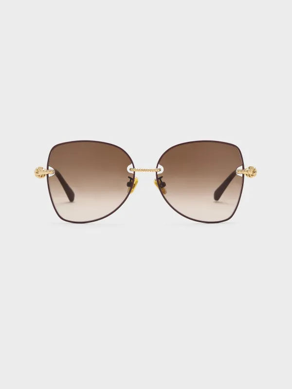 Charles & Keith - Sable Knot Butterfly Sunglasses sold by Charles & Keith