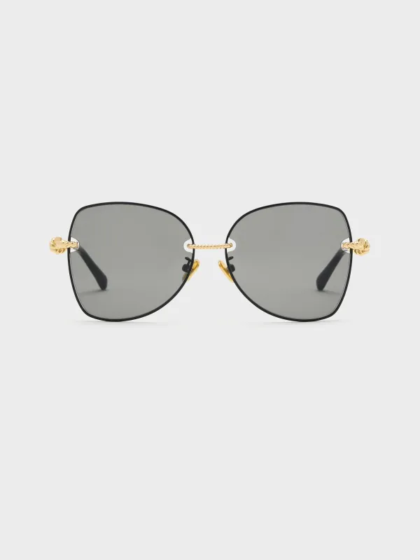 Charles & Keith - Sable Knot Butterfly Sunglasses sold by Charles & Keith