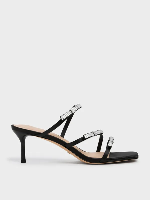 Charles & Keith - Jessy Gem-Bow Heeled Sandals made by Charles & Keith