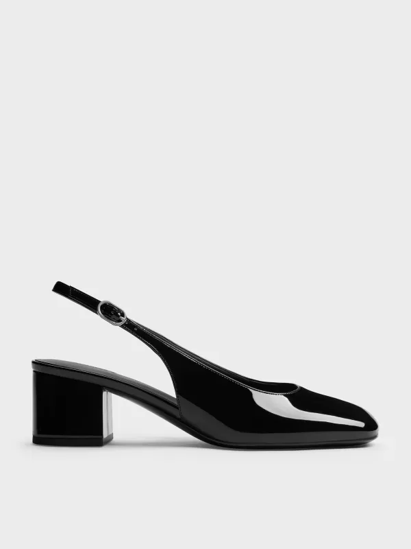Charles & Keith - Danni Patent Slingback Pumps made by Charles & Keith