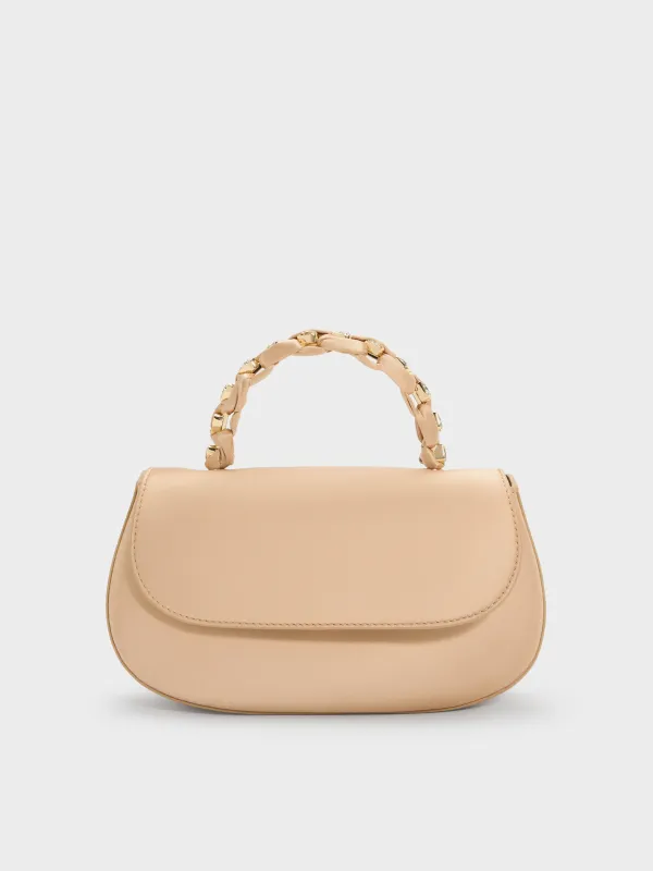 Charles & Keith - Eilian Satin Braided Top Handle Bag sold by Charles & Keith
