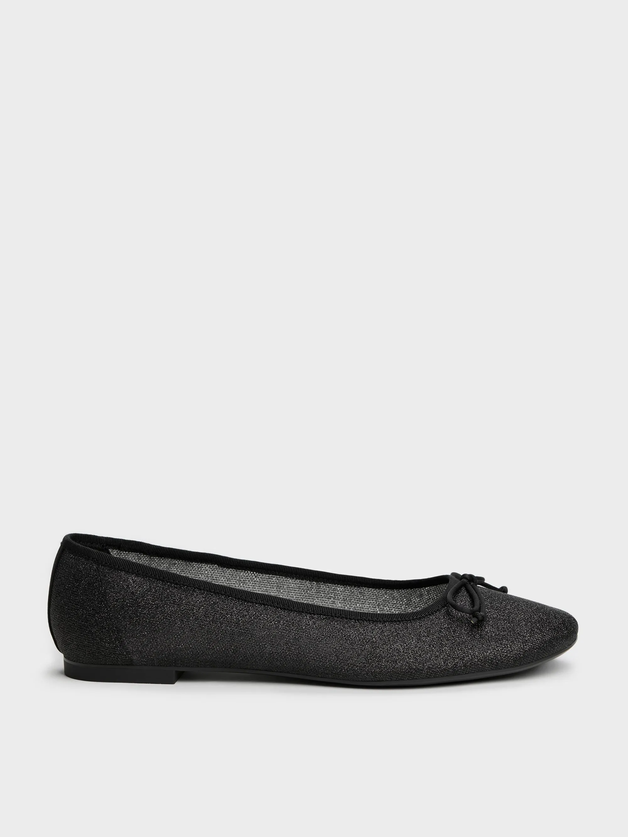 Charles & Keith - Glittered Mesh Bow Ballet Flats sold by Charles & Keith