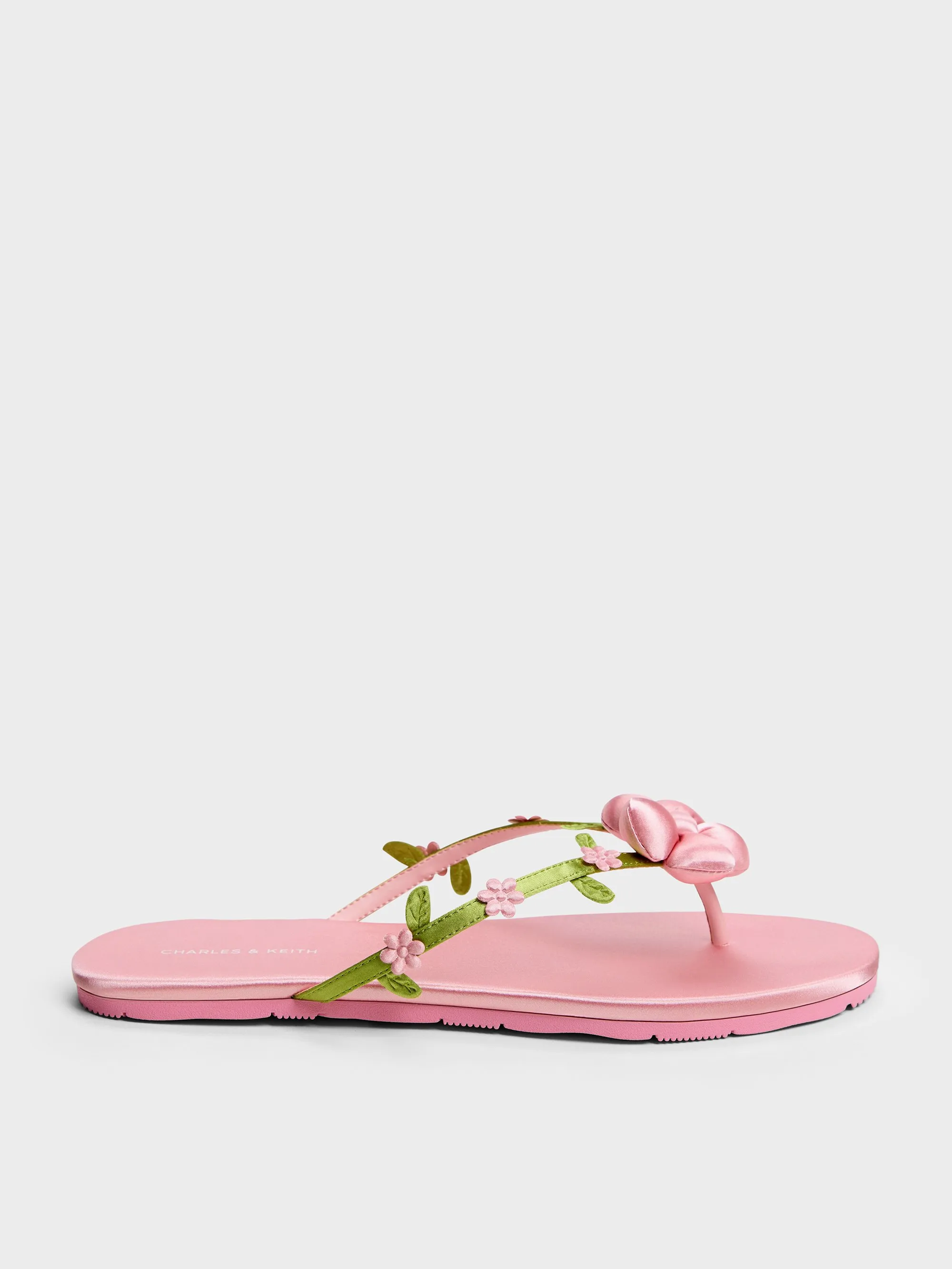 Charles & Keith - Puffy Flower Thong Sandals sold by Charles & Keith