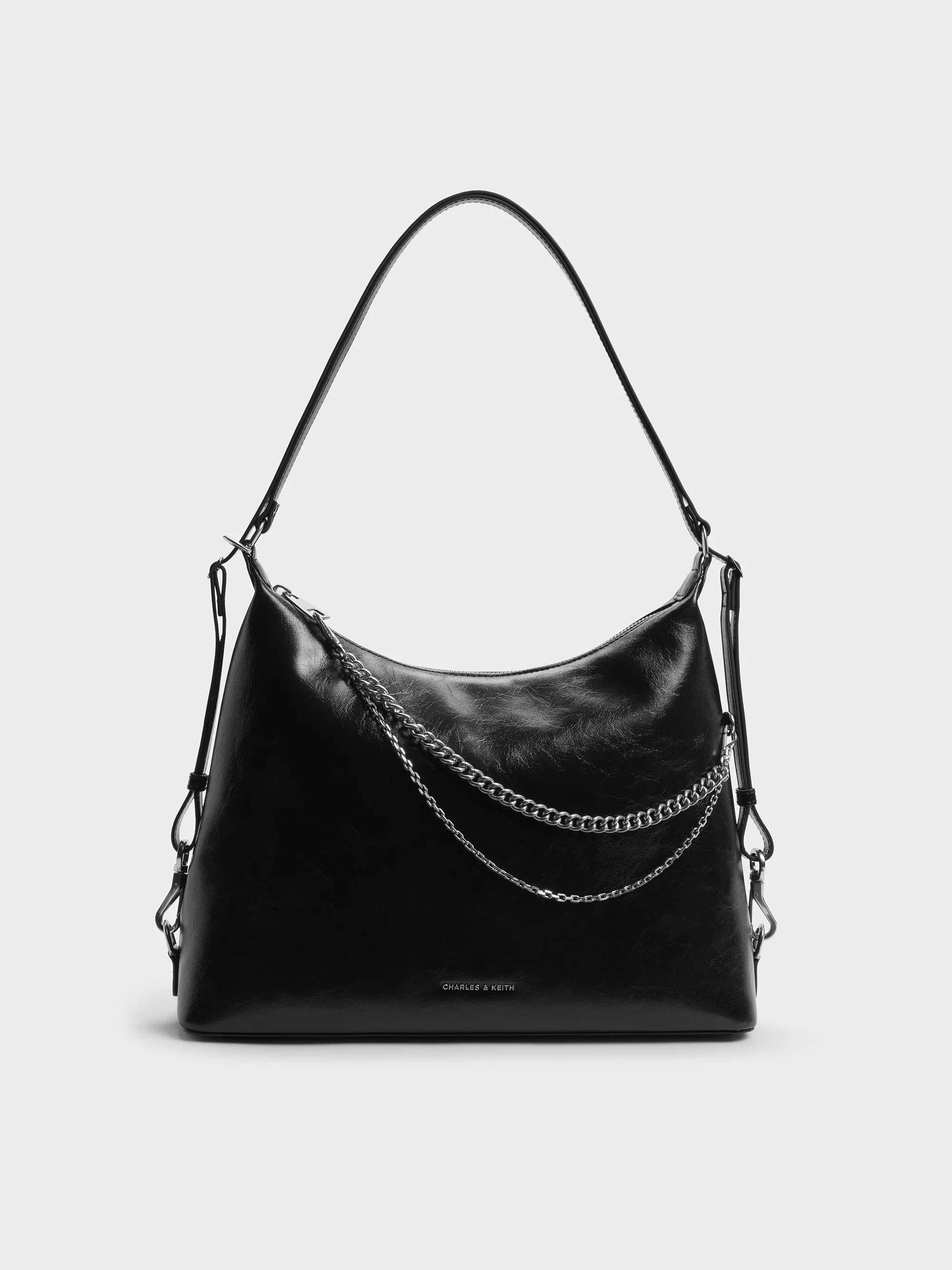 Charles & Keith - Atwood Chain Convertible Hobo Bag sold by Charles & Keith