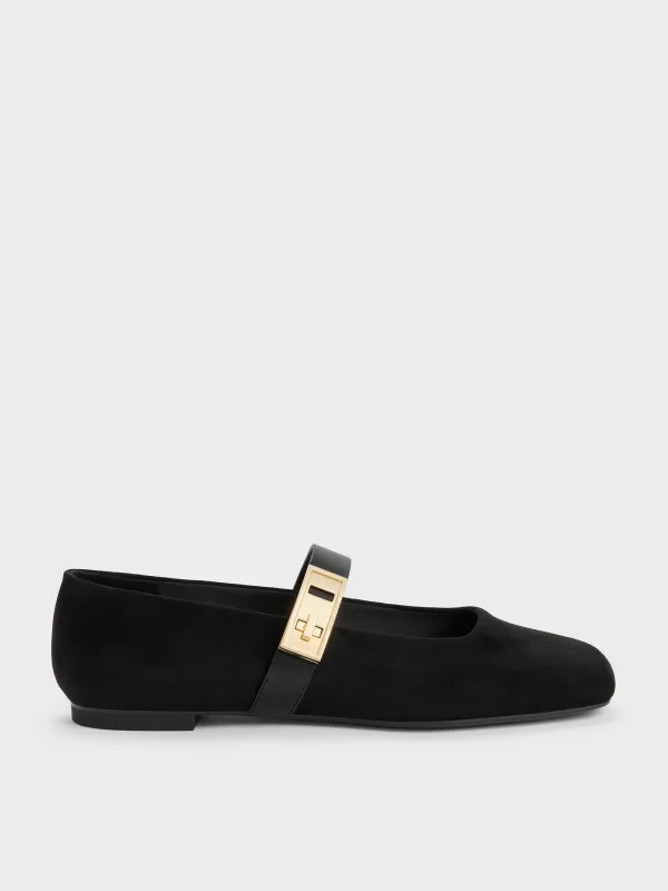 Charles & Keith - Lando Faux Suede Mary Jane Flats sold by Charles & Keith