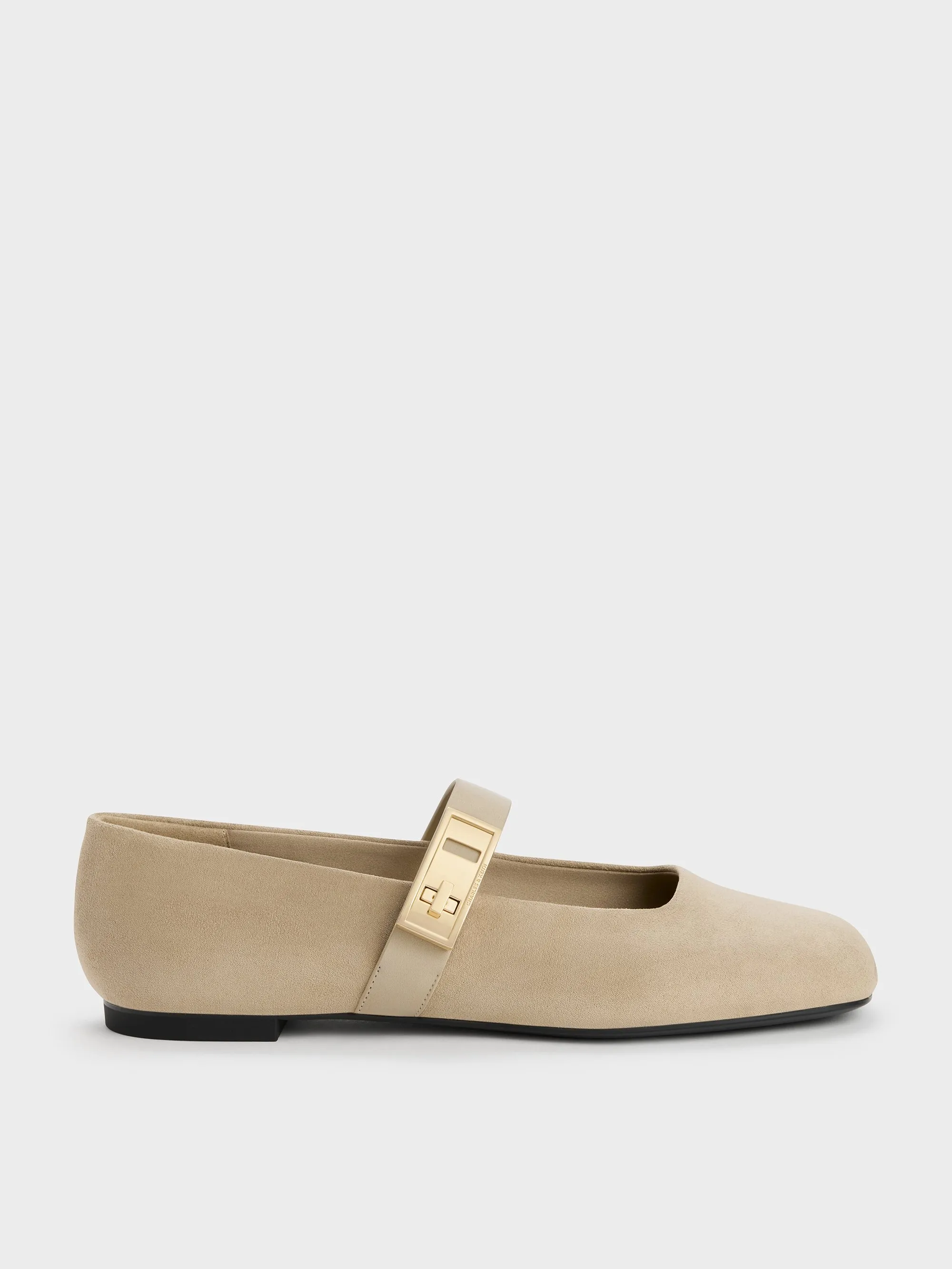 Charles & Keith - Lando Faux Suede Mary Jane Flats sold by Charles & Keith