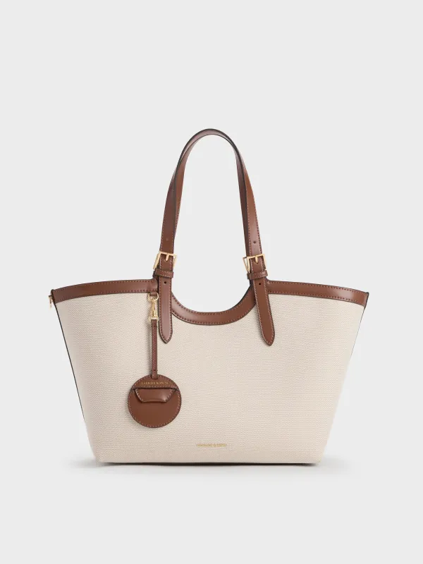 Charles & Keith - XL Enola Canvas Tote Bag sold by Charles & Keith