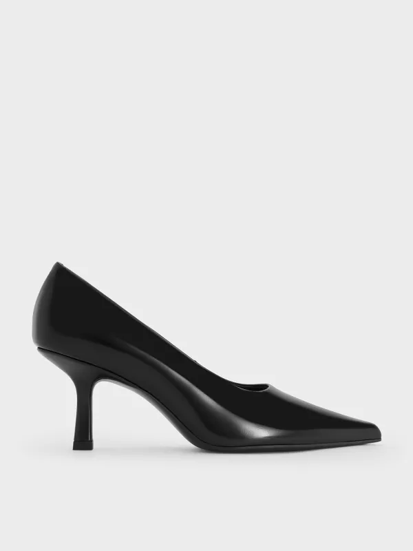 Charles & Keith - Pointed-Toe Kitten-Heel Pumps made by Charles & Keith