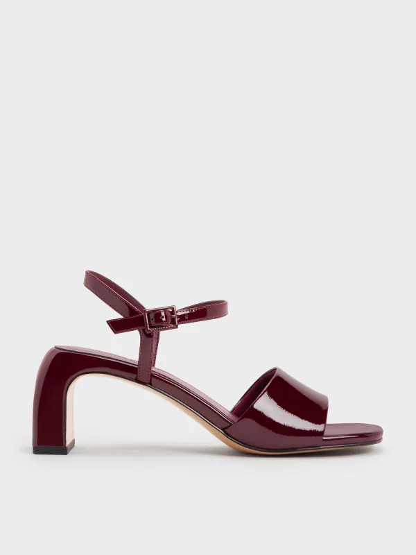 Charles & Keith - Patent Ankle-Strap Heeled Sandals made by Charles & Keith