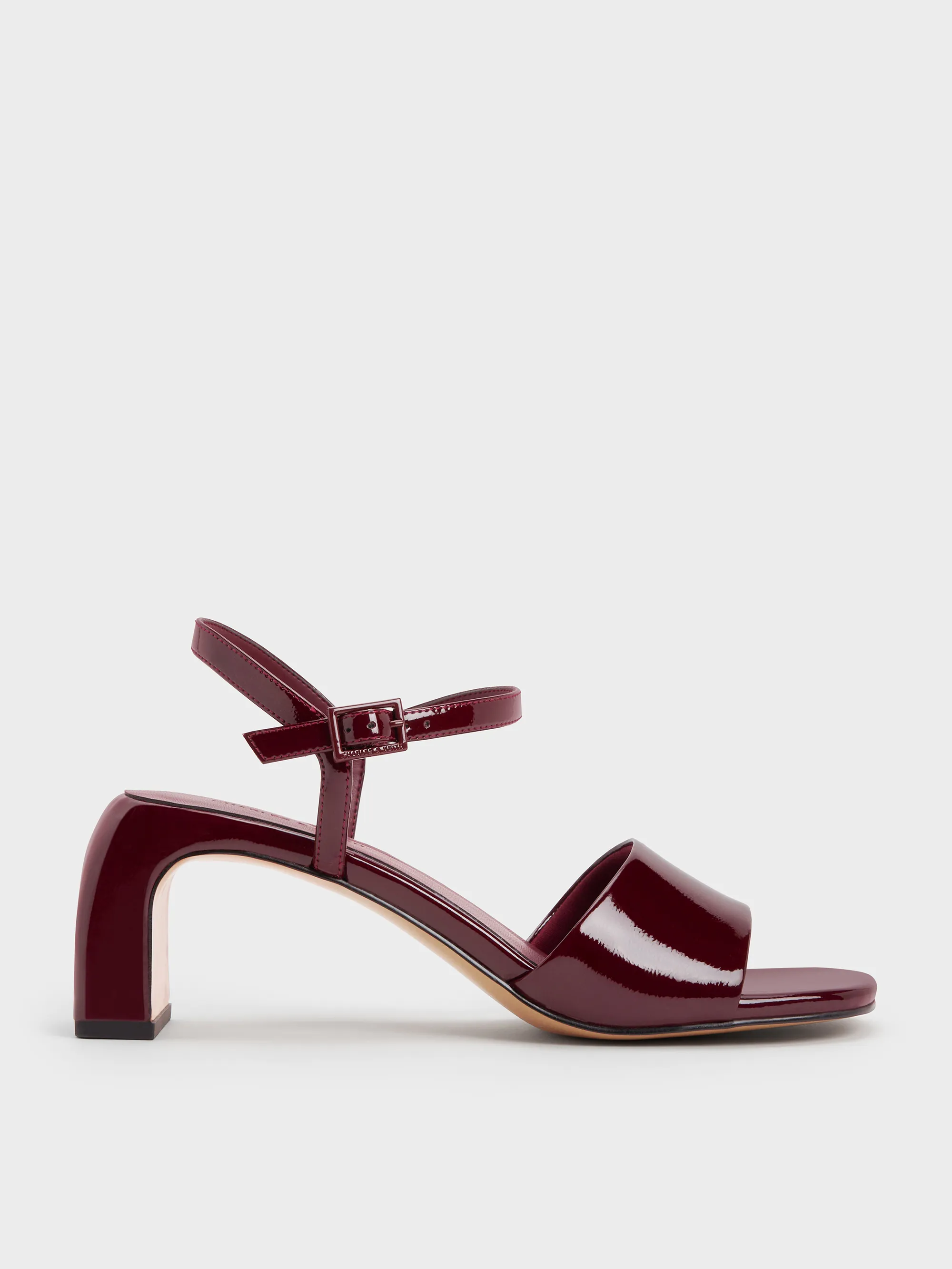 Charles & Keith - Patent Ankle-Strap Heeled Sandals sold by Charles & Keith