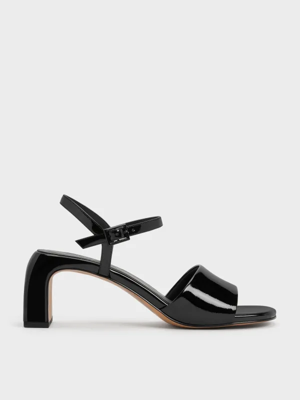 Charles & Keith - Patent Ankle-Strap Heeled Sandals sold by Charles & Keith
