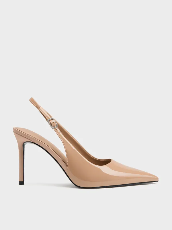Charles & Keith - Patent Pointed Slingback Pumps sold by Charles & Keith