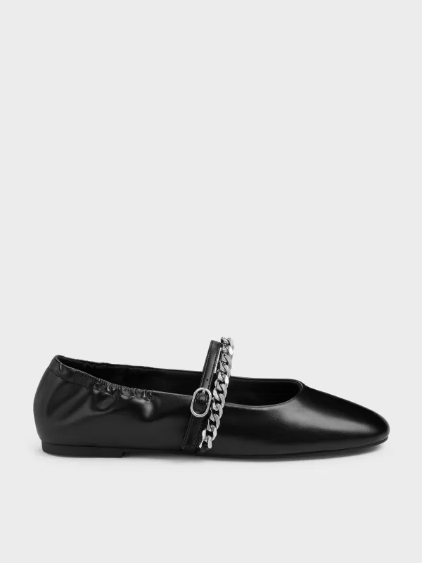 Charles & Keith - Georgie Chain Mary Jane Flats made by Charles & Keith