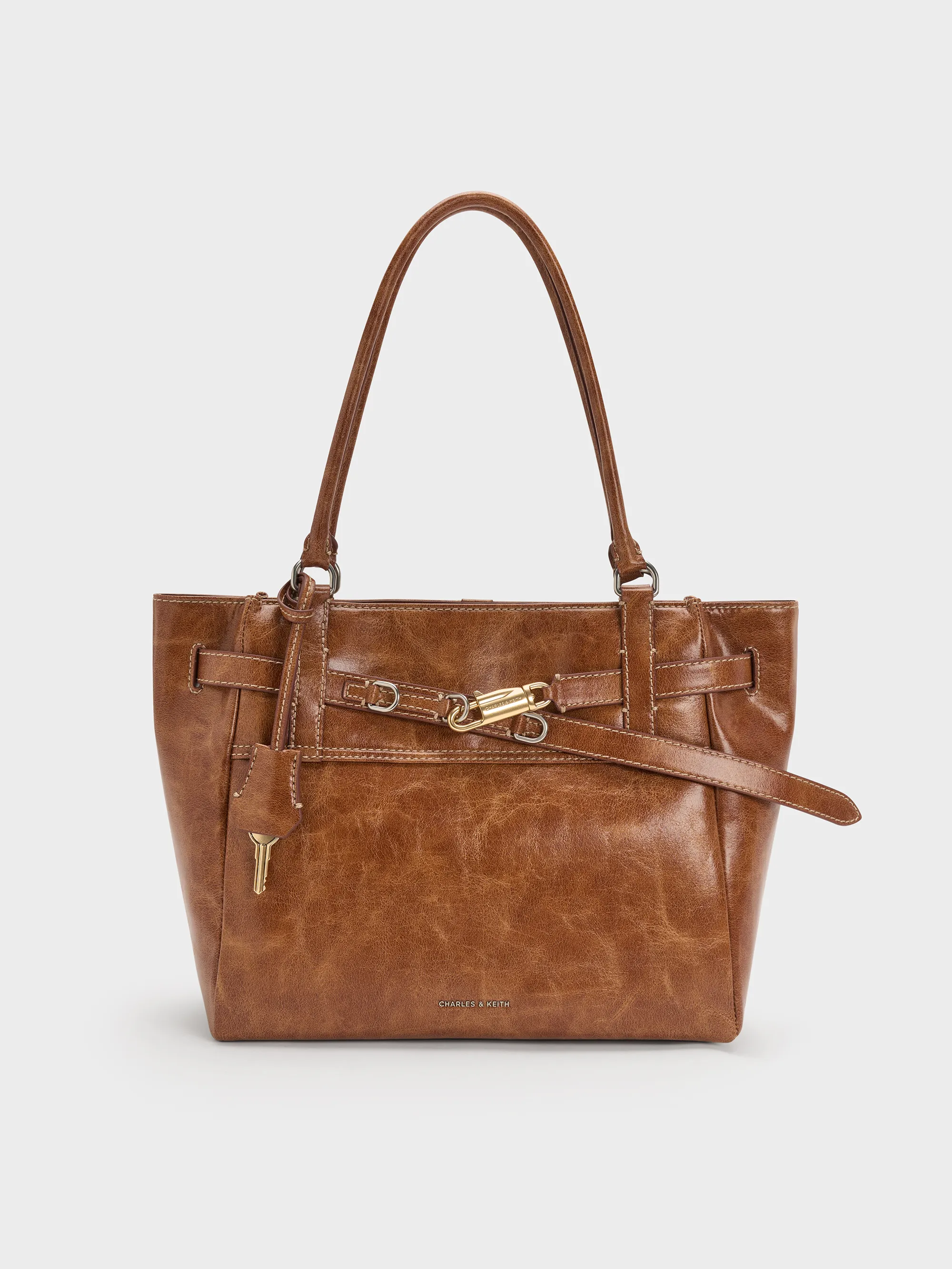 Charles & Keith - Delfina Belted Tote Bag sold by Charles & Keith