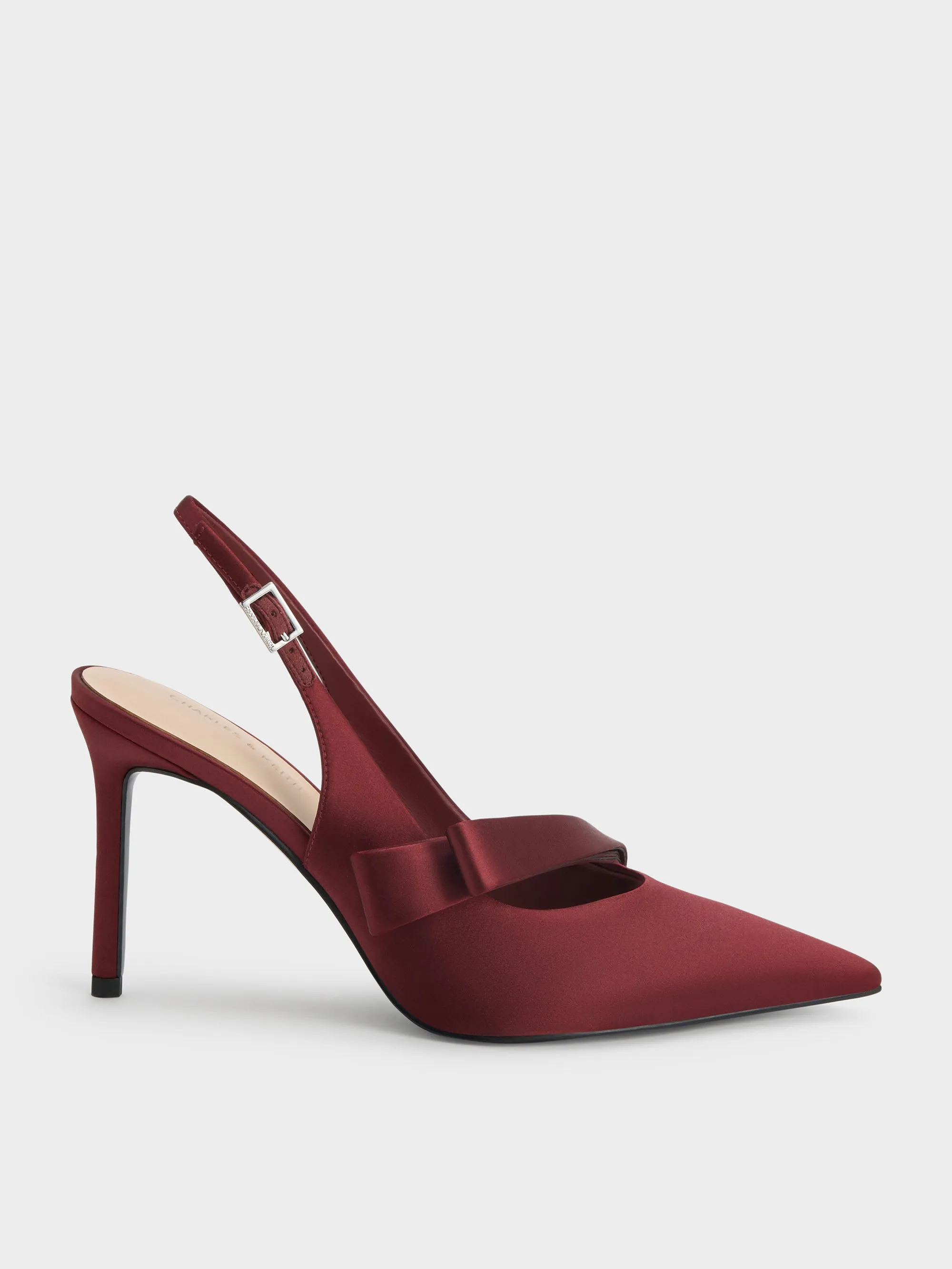 Charles & Keith - Satin Pleated-Strap Slingback Pumps sold by Charles & Keith
