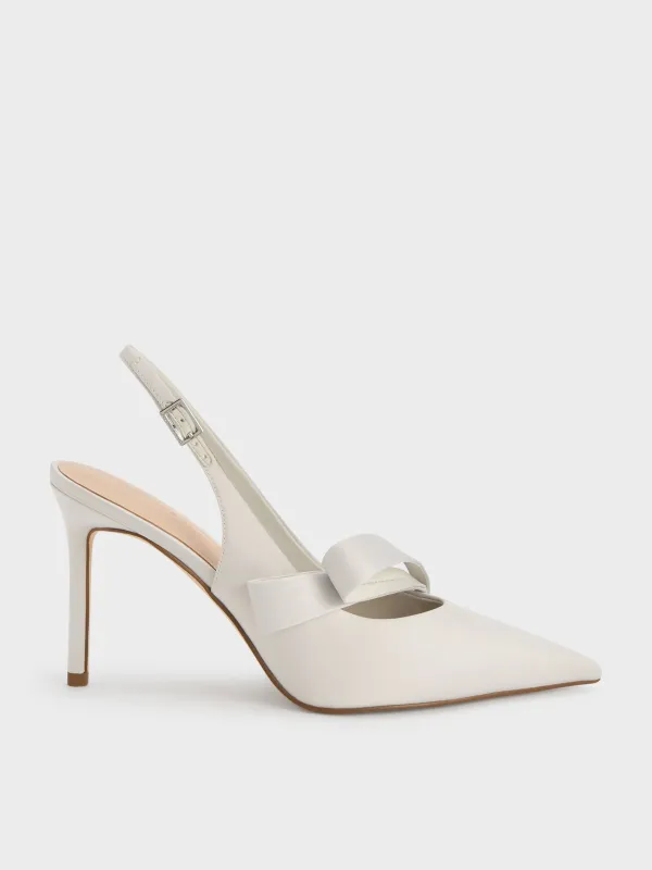 Charles & Keith - Satin Pleated-Strap Slingback Pumps sold by Charles & Keith
