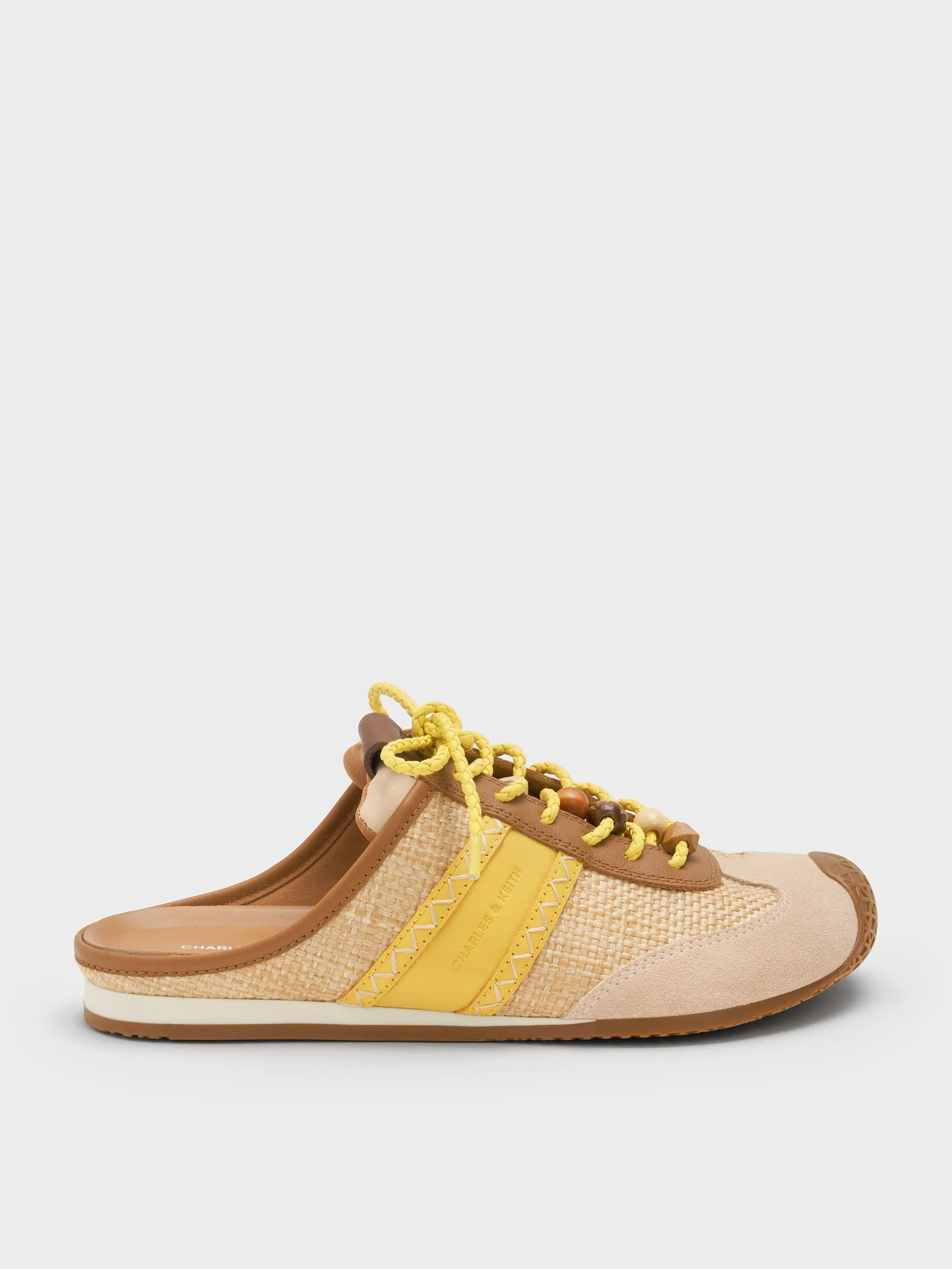 Charles & Keith - Suede Woven Slip-On Sneakers sold by Charles & Keith