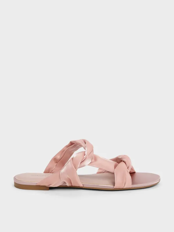 Charles & Keith - Ruched-Strap Slide Sandals made by Charles & Keith