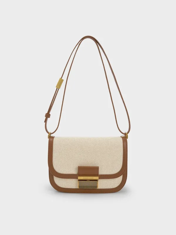 Charles & Keith - Charlot Canvas Crossbody Bag made by Charles & Keith