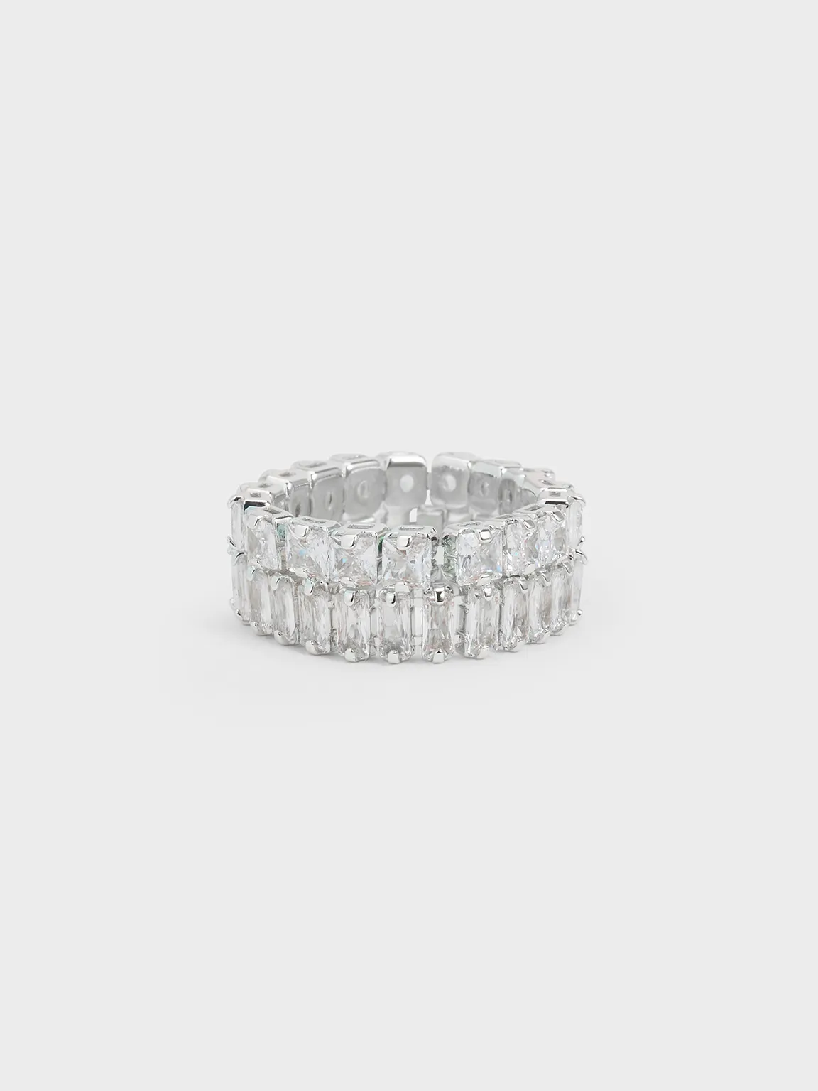 Charles & Keith - Crystal Double-Row Eternity Ring sold by Charles & Keith