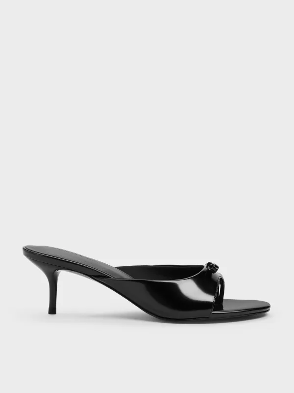 Charles & Keith - Sonali Bow Heeled Thong Sandals made by Charles & Keith