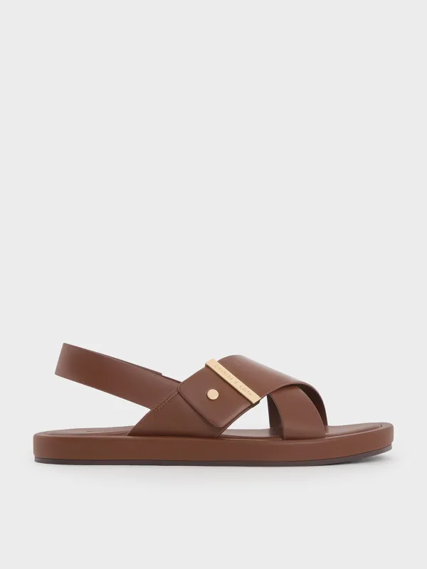 Charles & Keith - Audra Crossover Slingback Sandals made by Charles & Keith