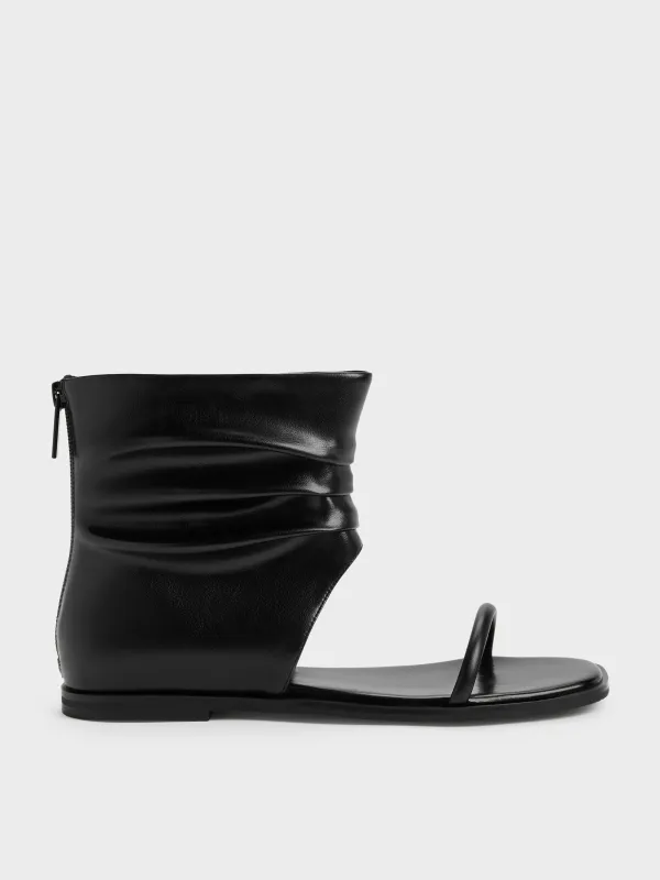 Charles & Keith - Joplin Ruched Boot Sandals made by Charles & Keith