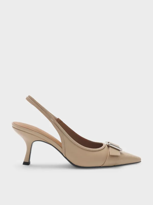 Charles & Keith - Anita Buckled Pointed Slingback Pumps made by Charles & Keith
