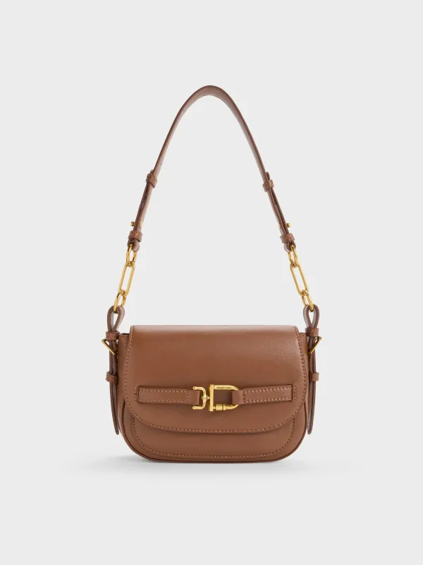 CHARLES & KEITH - Gwynne Metallic-Accent Crossbody Bag made by Charles & Keith