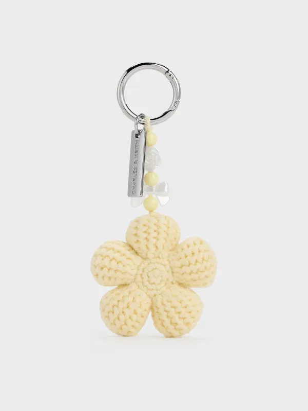 Charles & Keith - Crochet-Flower Beaded Charm made by Charles & Keith