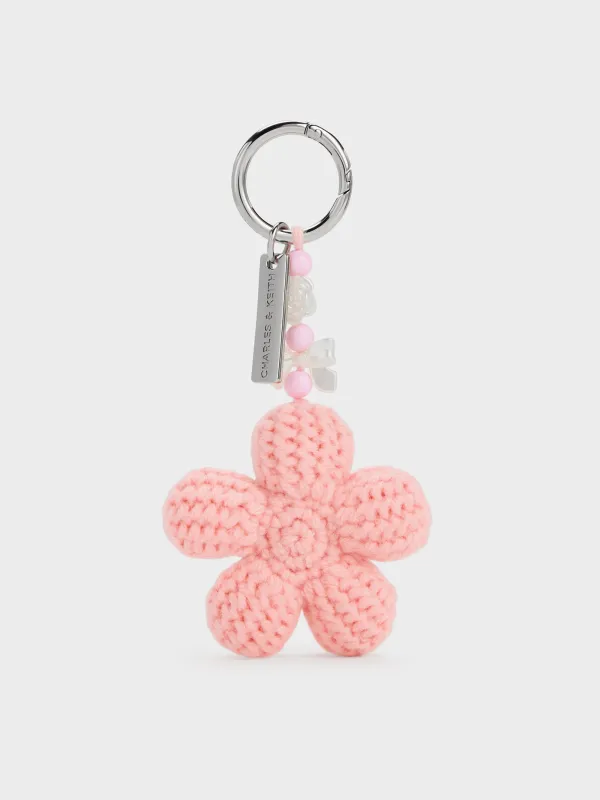 Charles & Keith - Crochet-Flower Beaded Charm made by Charles & Keith