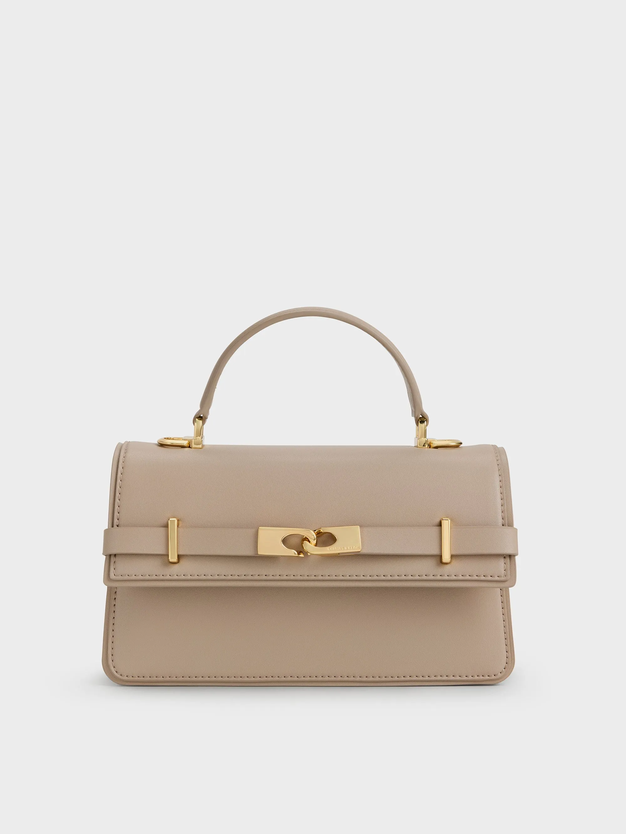 Charles & Keith - Arlet Belted Top Handle Bag sold by Charles & Keith